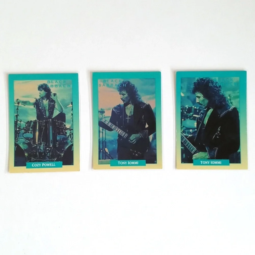 Rare Set of 3 1991 Black Sabbath Music Trading Cards Tony Lommi Cozy Powell